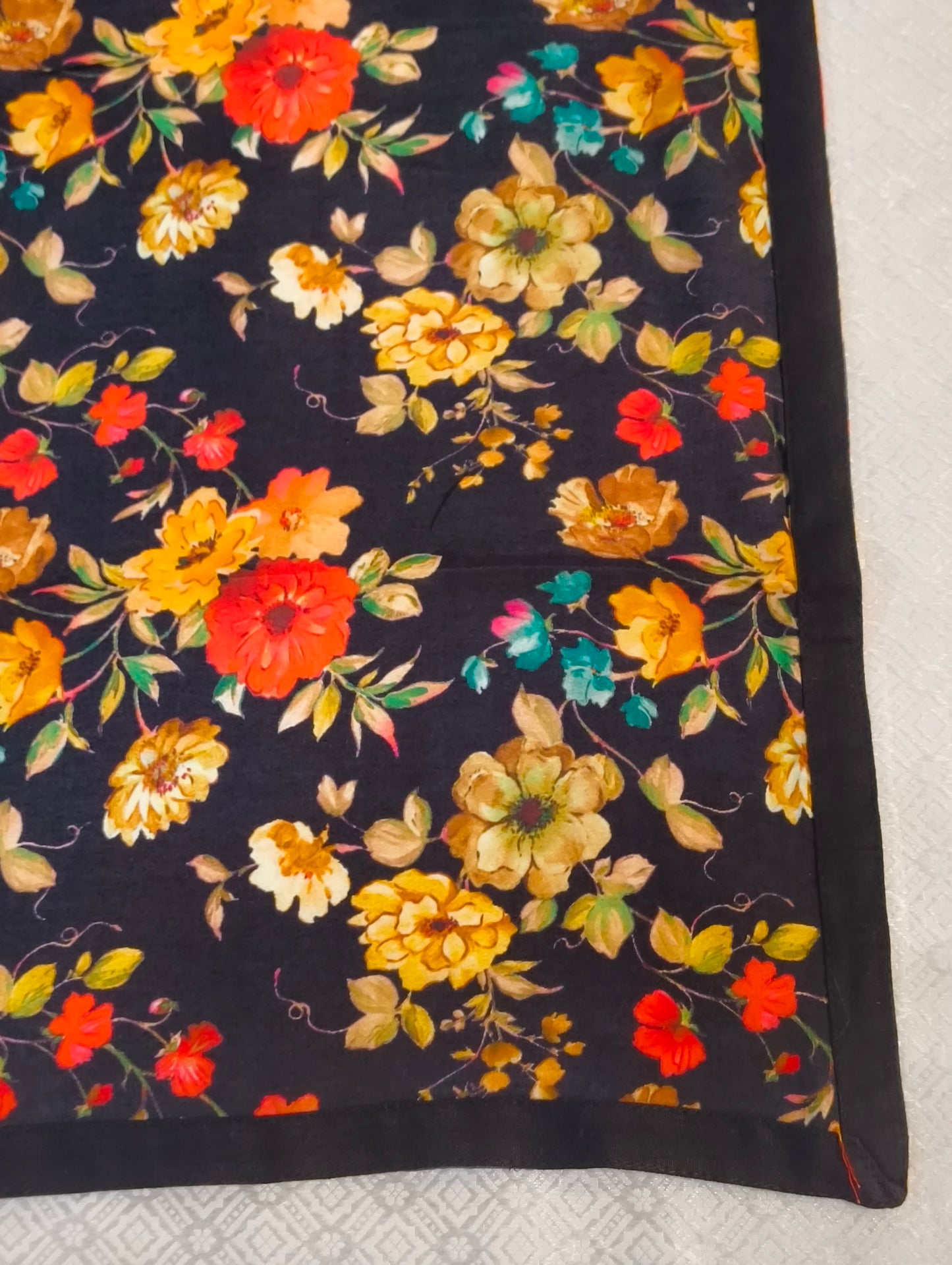 Cotton material with aplic work