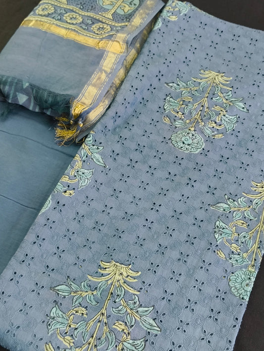 Acoba material with chanderi dupatta