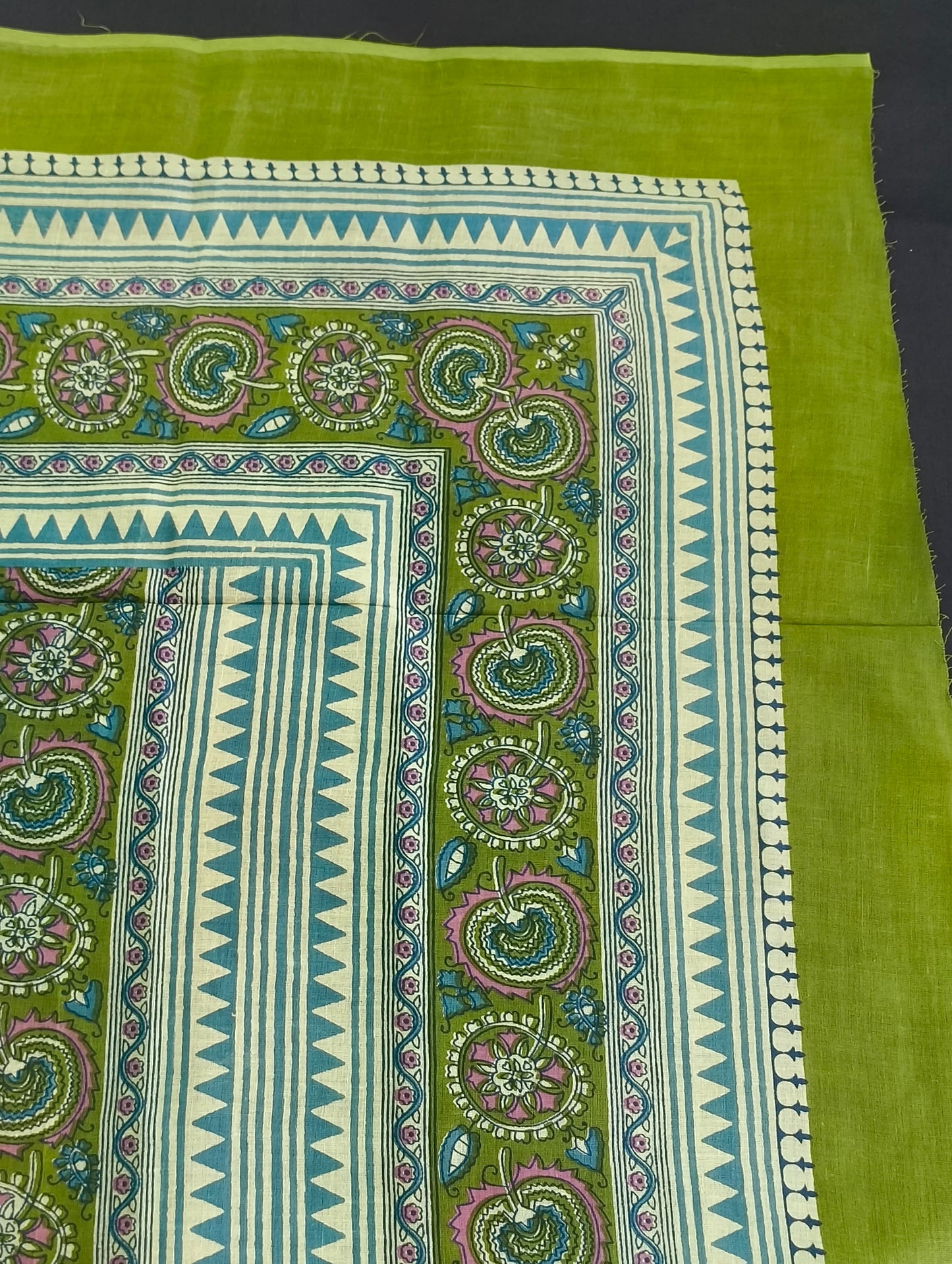 Cotton material with hand embroidery