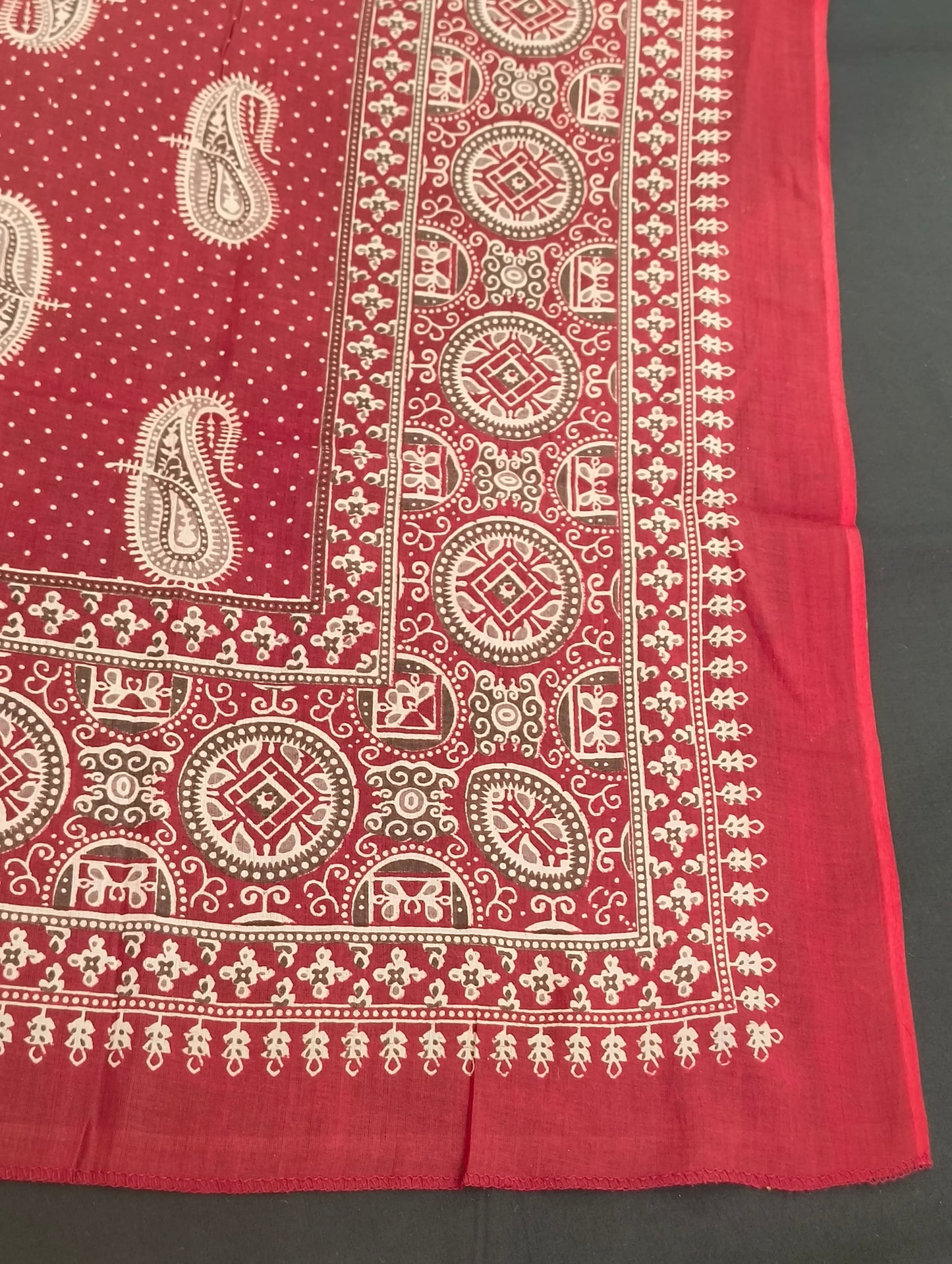 Cotton material with hand embroidery