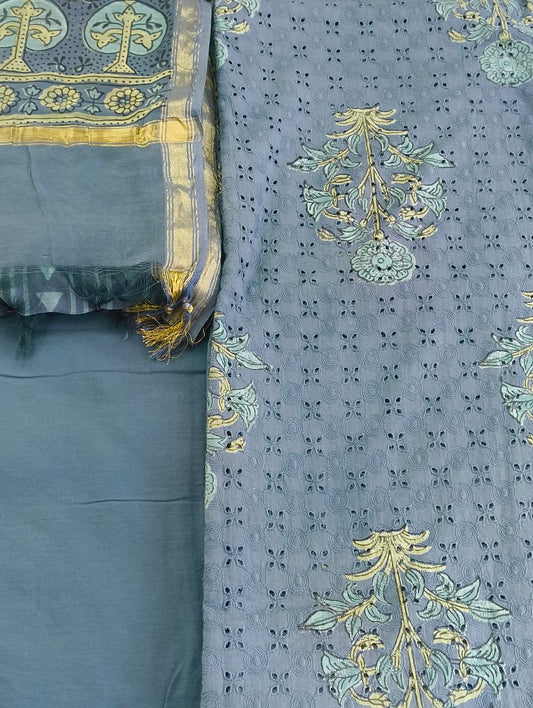 Acoba material with chanderi dupatta
