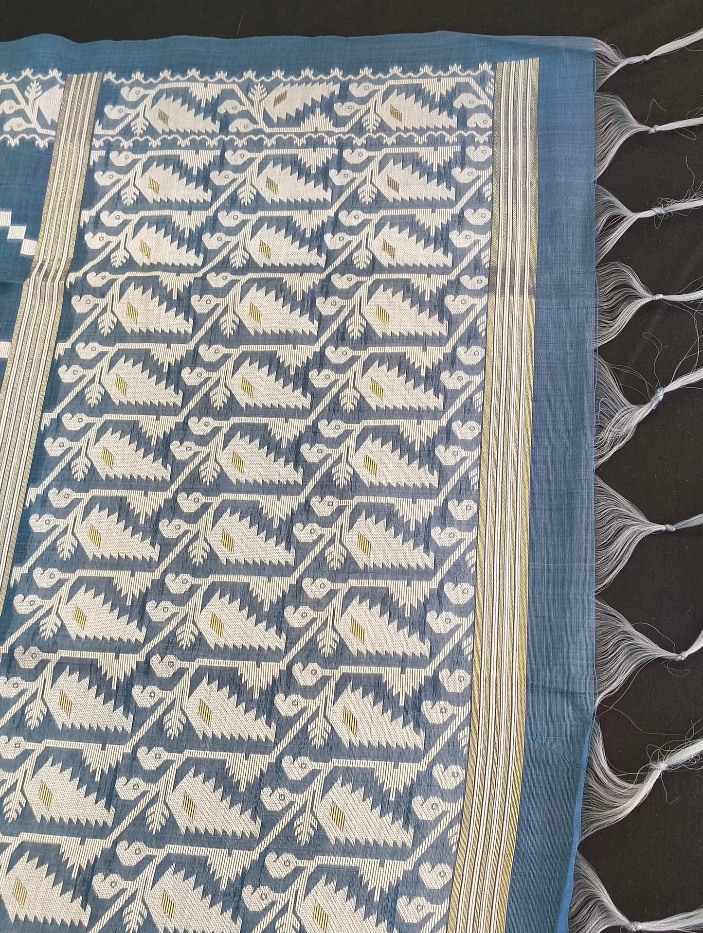 Cotton material with hand embroidery