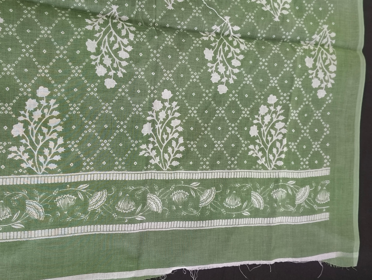 Cotton material with embroidery