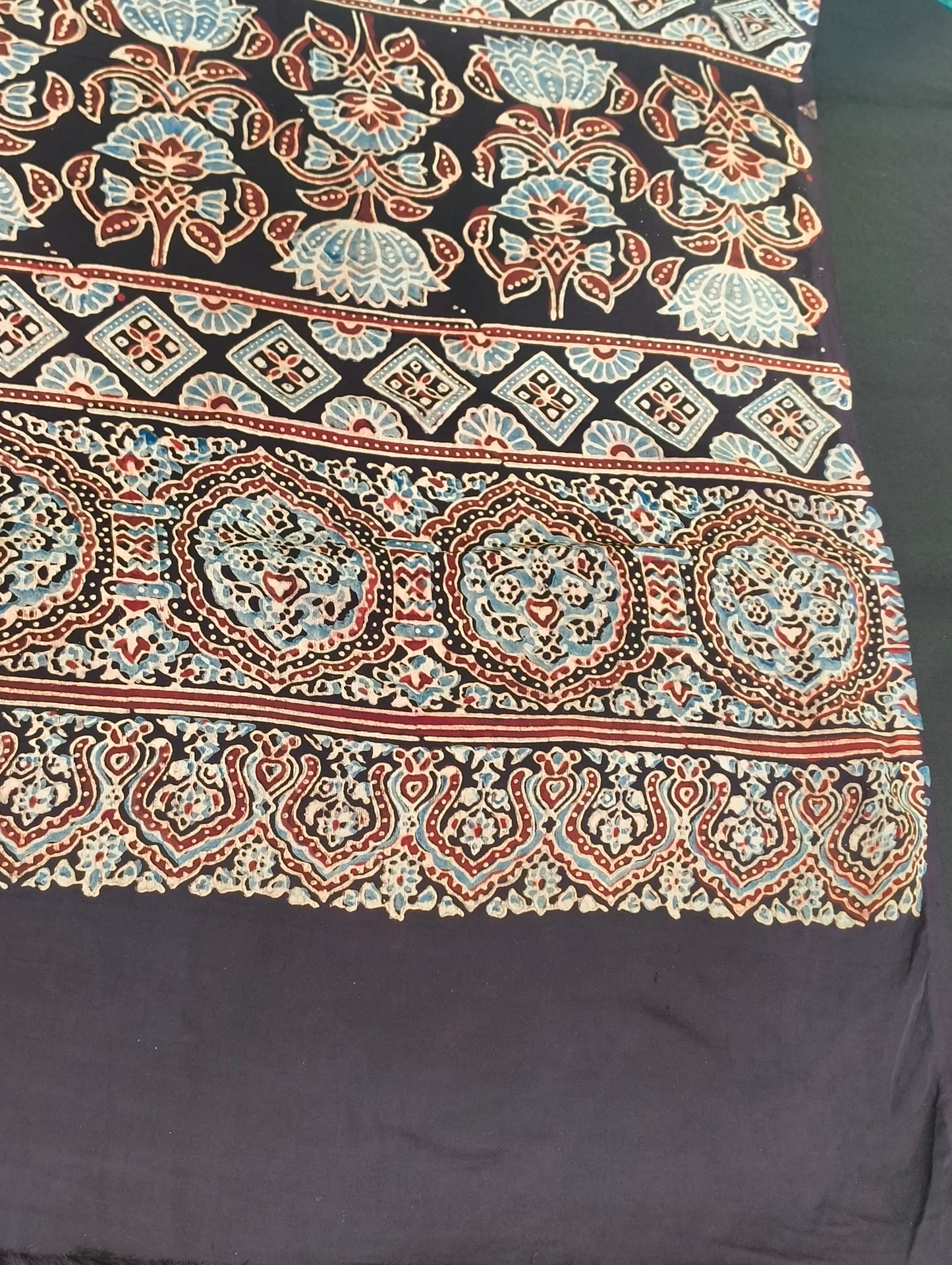 Modal silk material with hand embroidery