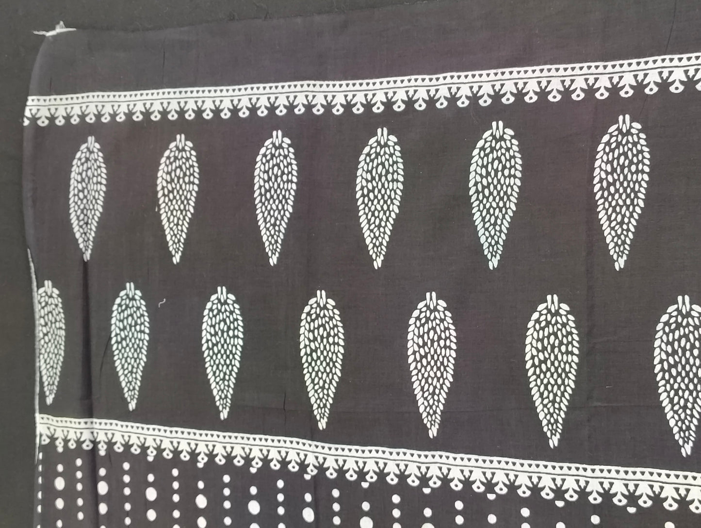Cotton material with hand embroidery