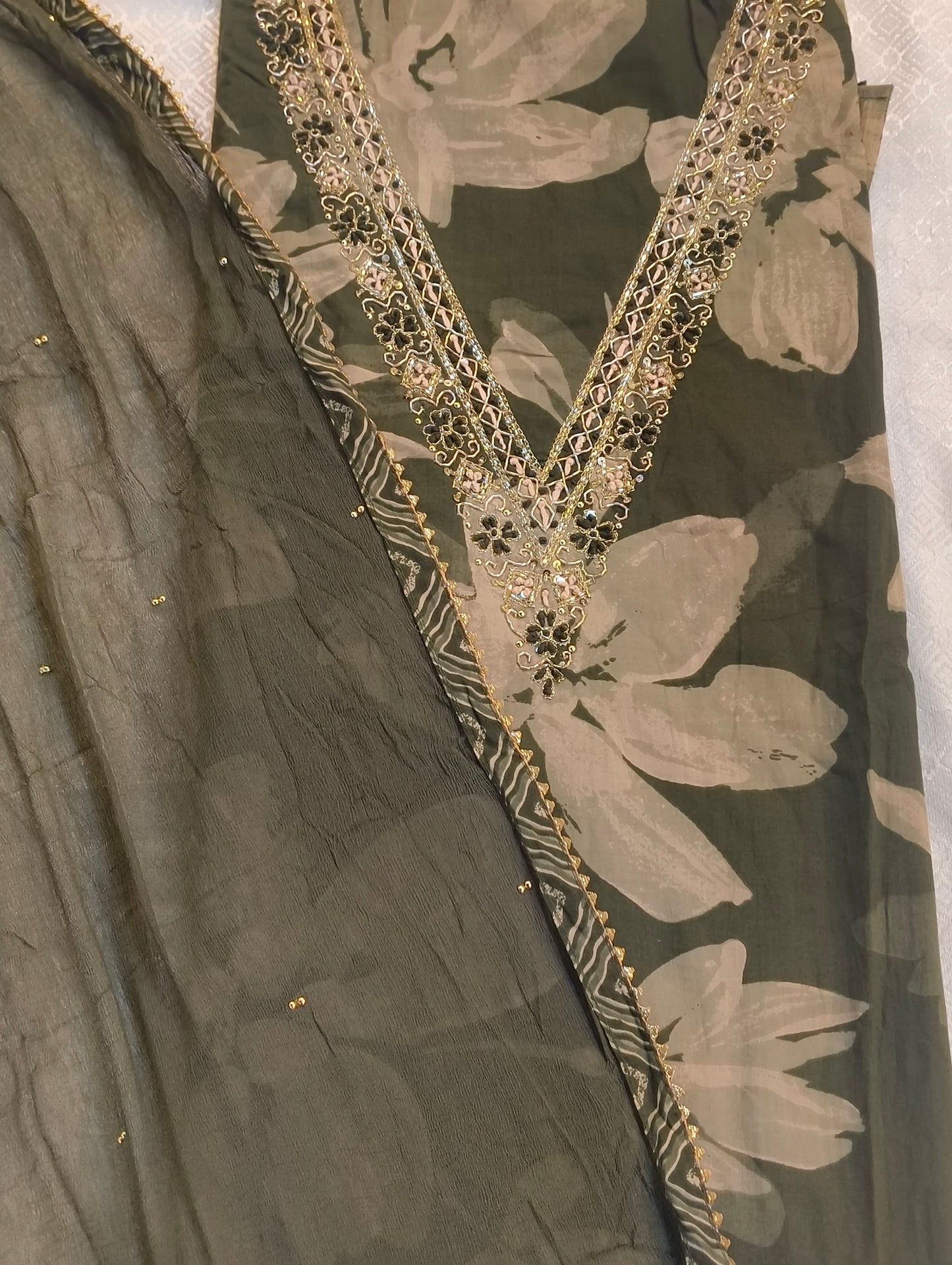 Soft Cotton material with hand embroidery